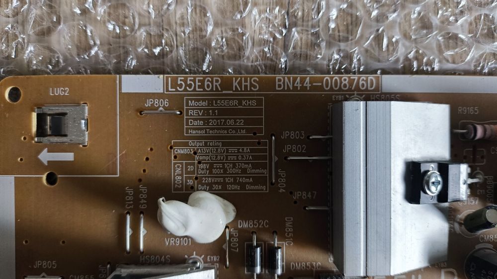 Zasilacz power board BN44 - 00876D L55E6R_KHS Samsung UE49MU6442U