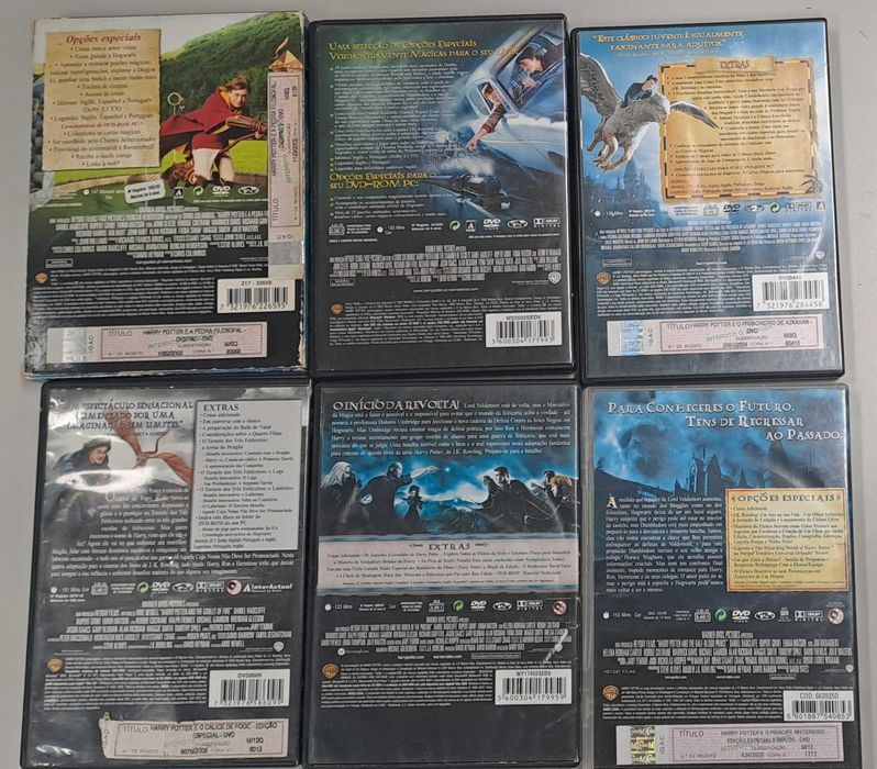 Pack do Harry Potter (6 filmes Edições Especiais) - 12 DVD
