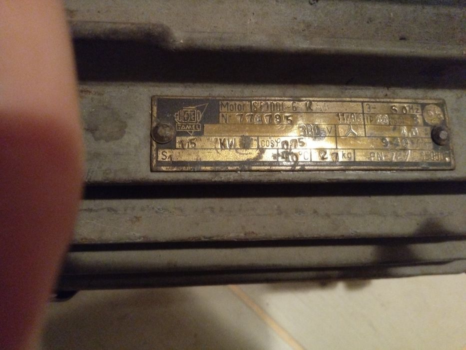 Silnik siłowy na siłe 1.5KW 380V Polski TAMEL SF100L-6K 3 fazowy