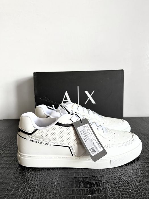Білі чоловічі кросівки-кеди Armani Exchange. Розмір 43.5,44,45,46,47