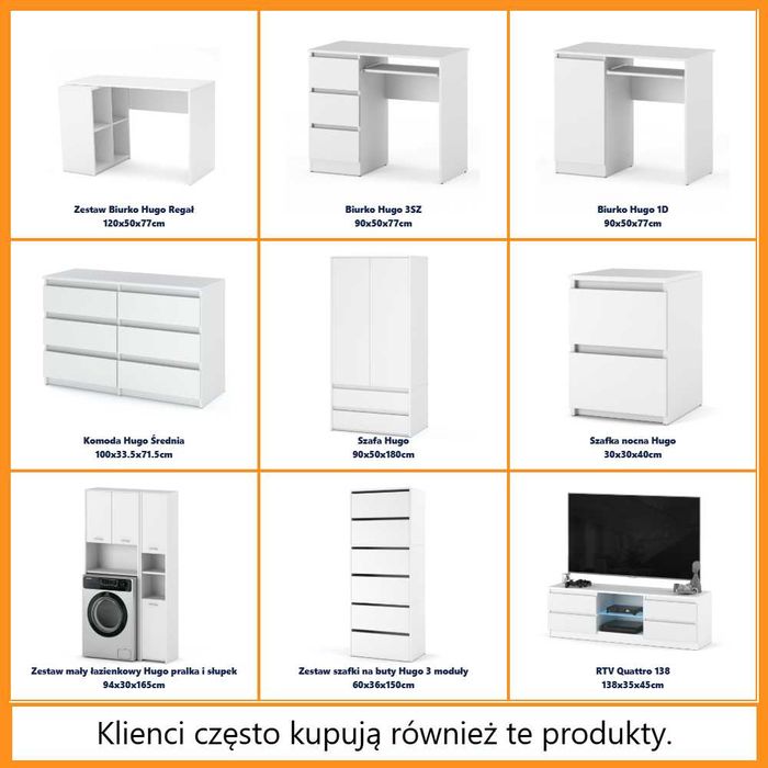 Biurko Nowoczesne Szkolne Ofi 120cm Biurowe Komputerowe 6 Szuflad