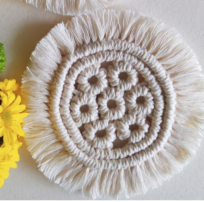 Podkładka podstawka makrama