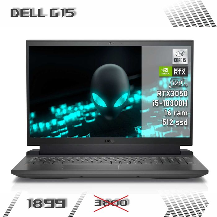 LAPTOP GAMINGOWY Dell G15 RTX 3050 I5-10200H 120 hz