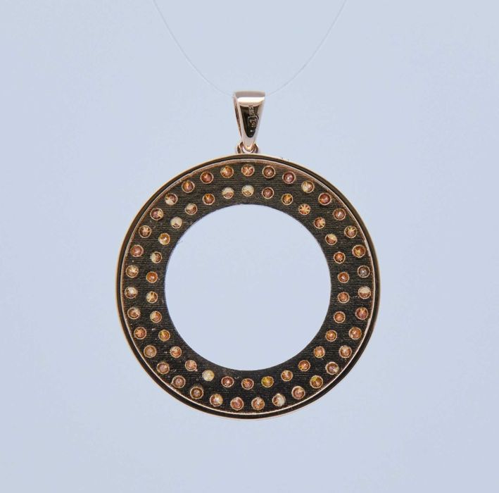 Pingente 14 kt. - 1.02ct. tw. Diamante (Colorido natural) certificado