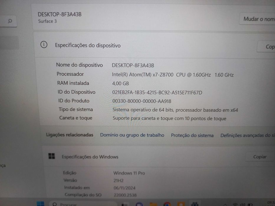 Surface 3 com teclado