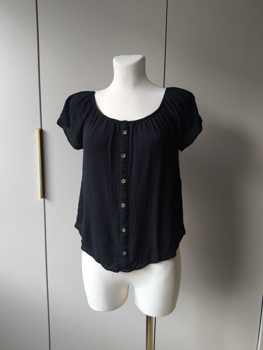 Czarna luźna bluzka Terranova r. XS