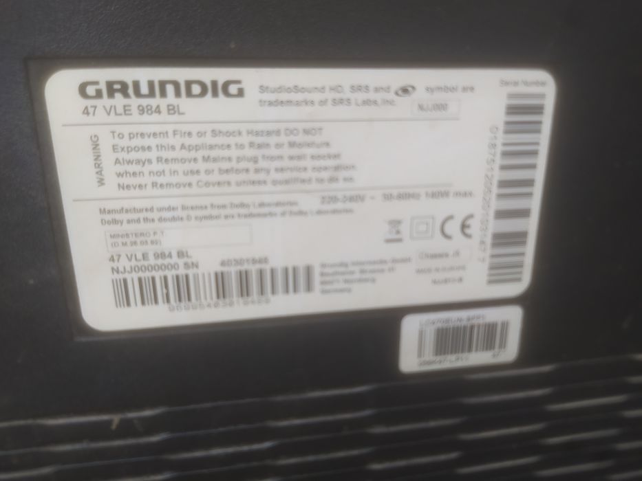 Tv grundig 47 vle 984 bl -Smart,3d ! Okazja