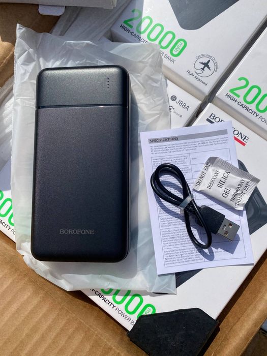Є ОПТ.Повербанк(power bank) BOROFONE  J88A 20000мАг для ЗСУ