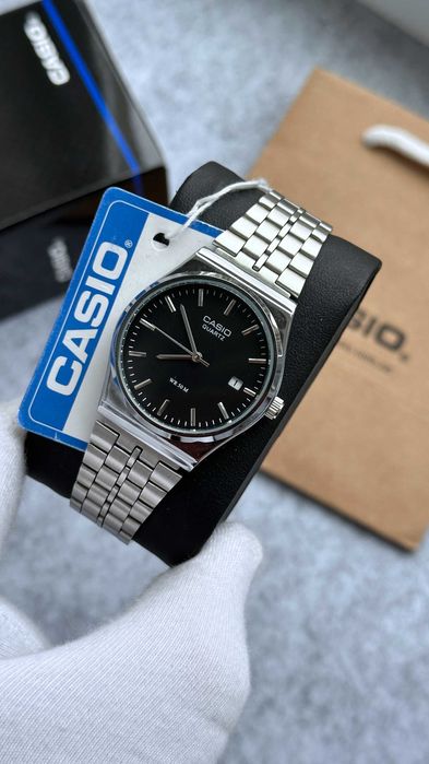 Годинник наручний Casio MTP-VC01 Silver/Black | Часы наручные B145 AQ