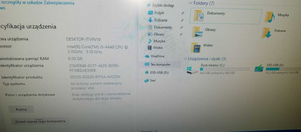 Komputer HP i5 4440 8GB RAM DDR3 GT630 HDD 500GB