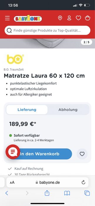 Матрас в дитяче ліжко 60*120