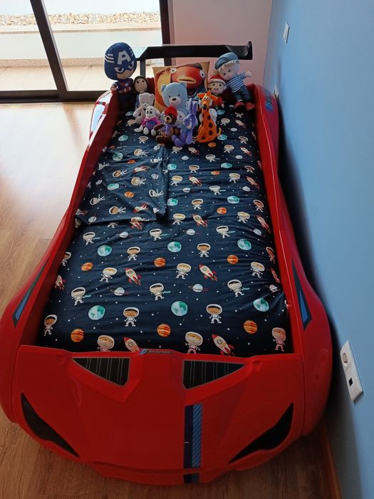 Cama carro 90x190cm com luzes led e música
