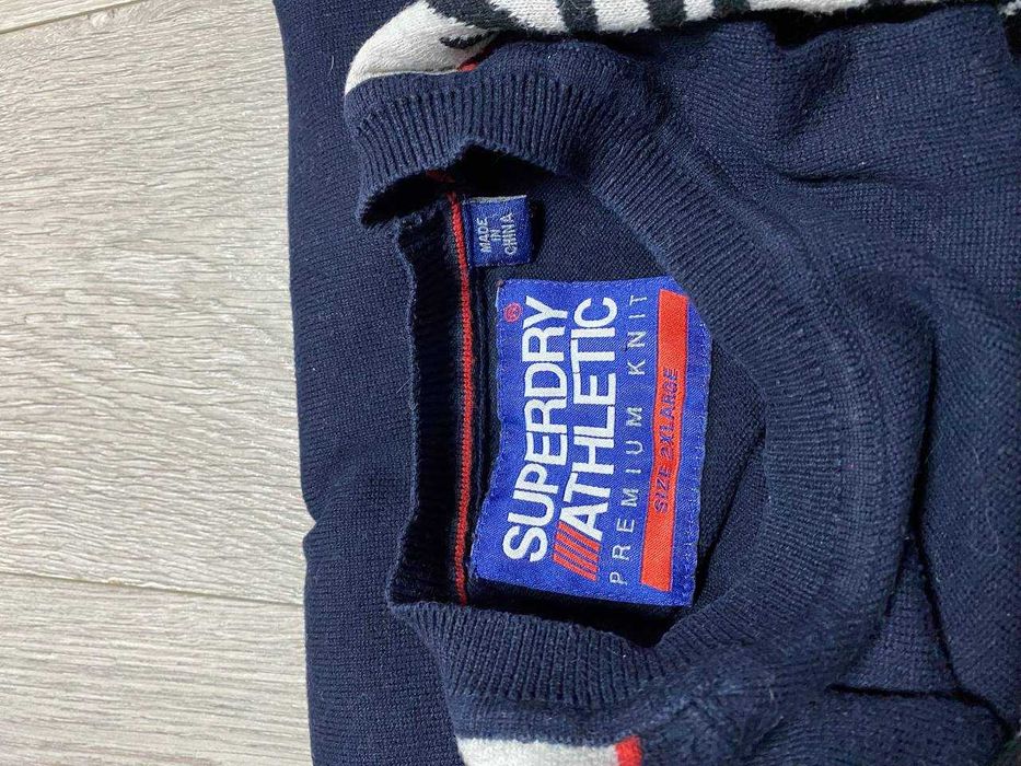 Superdry Athletic Кофта лонгслив с лампасами, реглан р. M