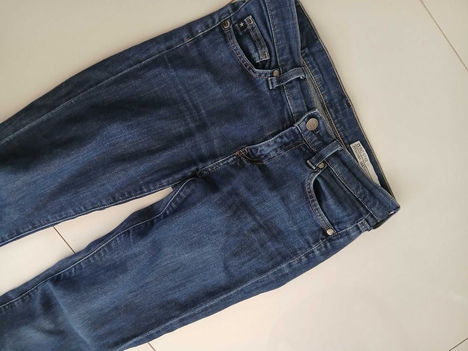 Big Star jeansy rurki 26 xs 34 granatowe spodnie petite