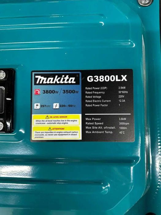 Генератор Бензиновий Makita G3800LX 3.8 кВт мідна обмотка