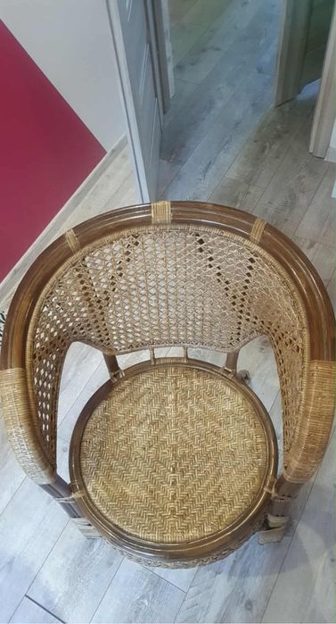 Fotel wiklinowy vintage 2 sztuki