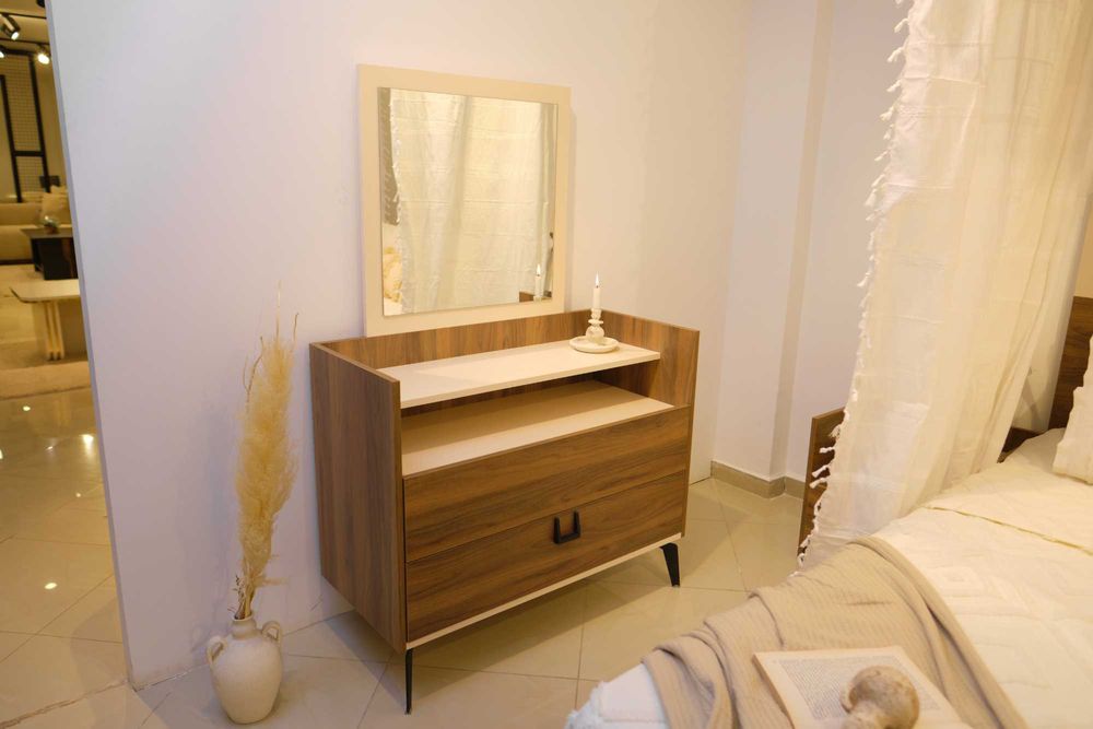 Conjunto Quarto Completo Casal Novo | Cama Roupeiro Cómoda Mesa