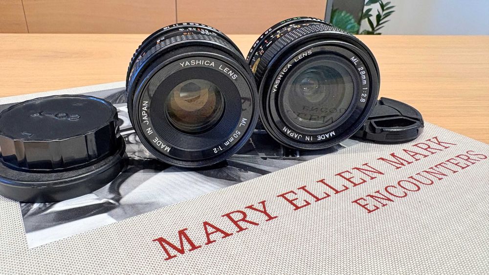 Zestaw obiektywów Yashica Contax ML 28mm f/2.8 + 50mm f/2.0 jak NOWY.