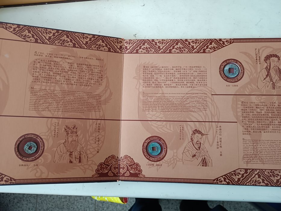 Conjunto 3 livros China com Moedas, Notas, selos