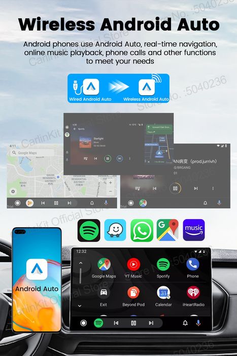 CarlinKit Mini Ultra: Wireless CarPlay & Android Auto 2-em-1 NOVO