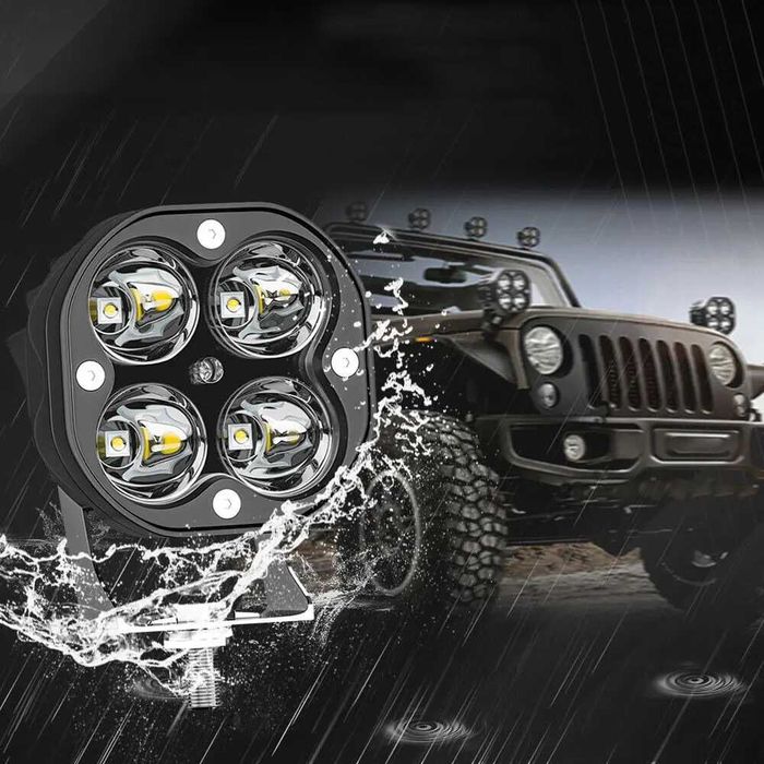 Par de Faróis Auxiliares LED 3 Polegadas - 40W