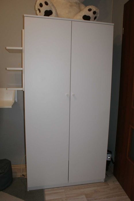 meble młodzieżowe biurko IKEA łóżko szafa białe materac regał 90 200
