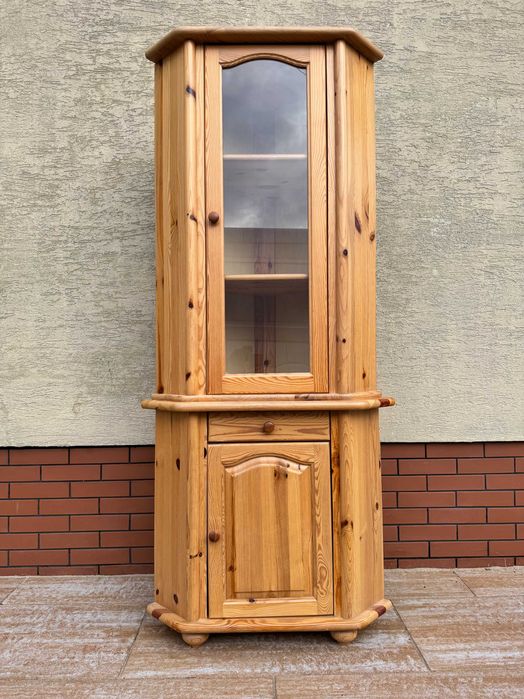 Witryna drewniana biblioteka półki na książki kredens szafka regał