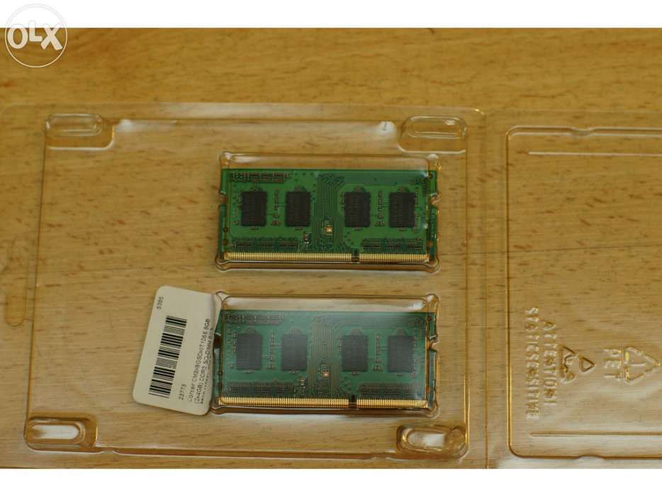 2 Memórias de 1gb   pc  e mac portátil ddr3 1066