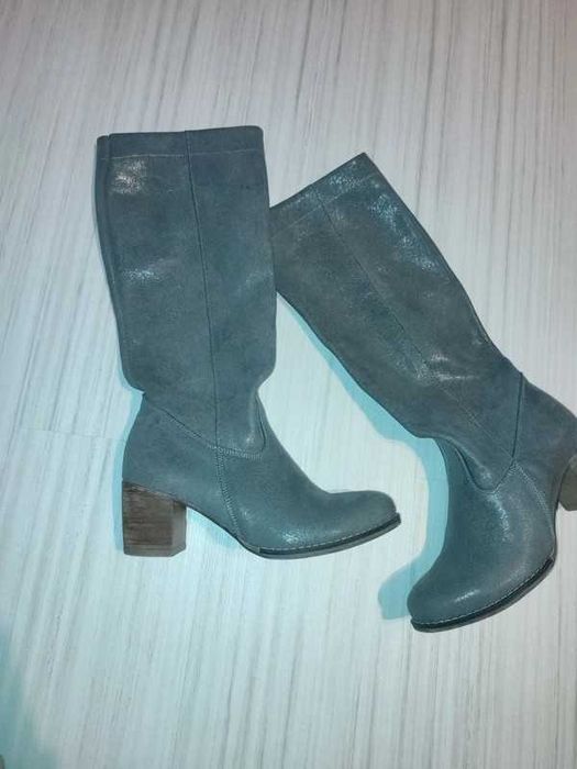 wsuwane kozaki na słupku Zapato- skóra naturalna  rozm. 37