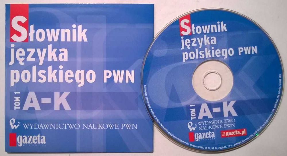 CD Słownik Języka Polskiego PWN Tom 1 A-K NOWA WARTO