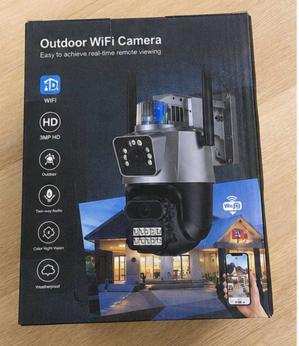 Wi-Fi IP Камера Відеоспостереження 3MP PTZ Поворотна 360° Вулична Бездротова Камера Нічне Бачення Smart