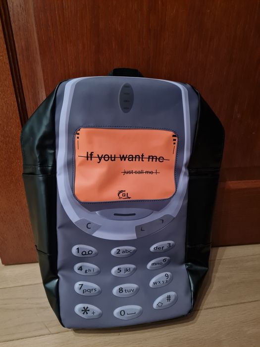 Skórzany czarny plecak Nokia