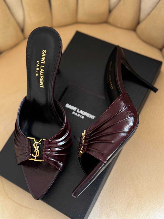 Czółenka Saint Laurent! Premium! Bordo! Skóra naturalna 36-41