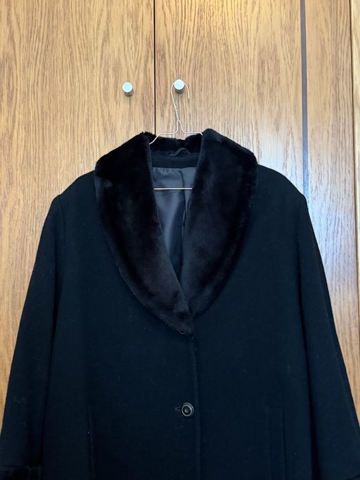 Casaco comprido em lã