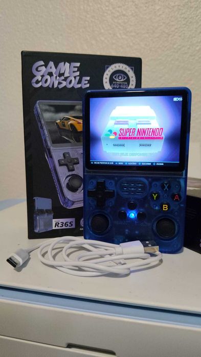 Consola Portátil Retrô R36S - Azul - Nova!!