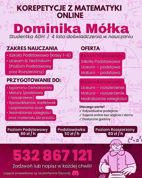 Korepetycje z matematyki!