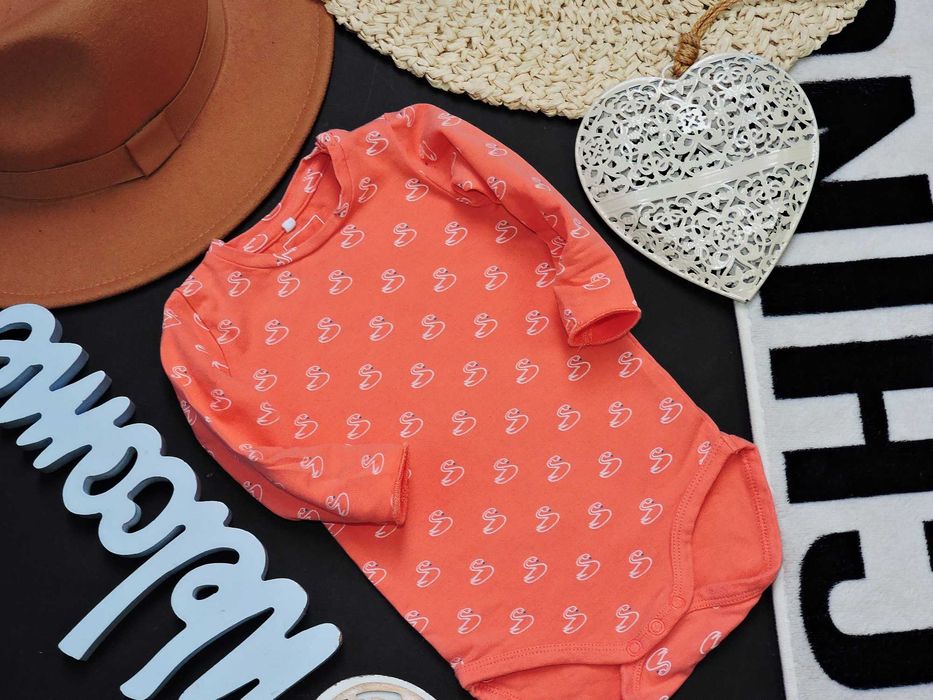 Name It - łososiowe body łabędzie r 68