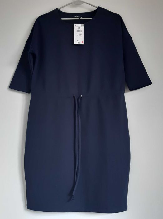 Granatowa elegancka sukienka Reserved XS NOWA