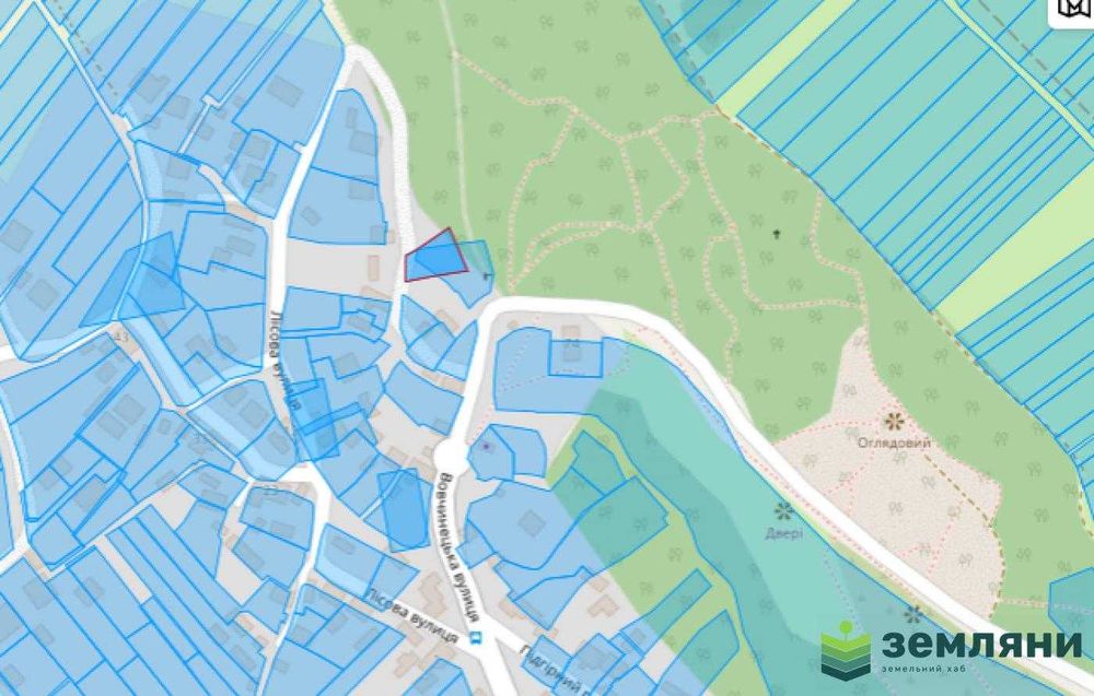 Продається земля 6.5 соток під будівництво с.Вовчинець  вул Лісова (5)