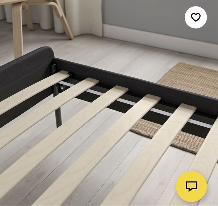 Cama casal 160x200 cinzento claro com colchao