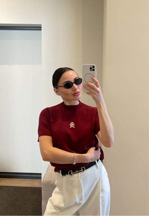 Брендова футболка светр Xs/S вовна шовк стиль cos old money