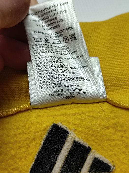 Кофта винтаж 90х Adidas EUR M (р.46) бу ориг мужская ⅓ зипка  Адидас