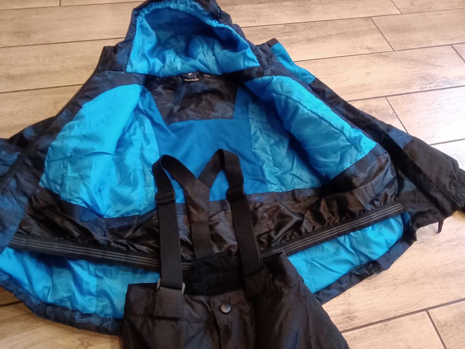 Strój narciarski kombinezon 2 częściowy komplet 122/128 idealny stan