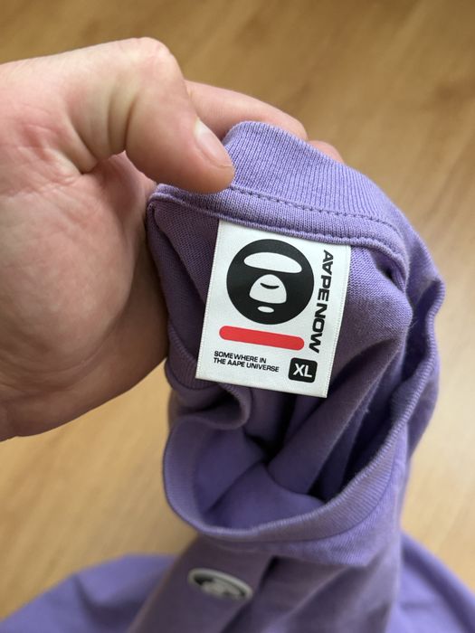 Чоловічий лонгслив кофта Aape Bape Crewneck tee фіолетовий Bathing ape