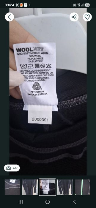 Bluza siateczkowa termiczna Aclima Wool Merino r XXL
