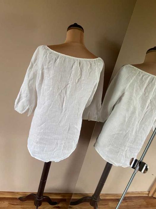 Ramio bluzka koszula organic lekka cienka biala basic capsule 38 40