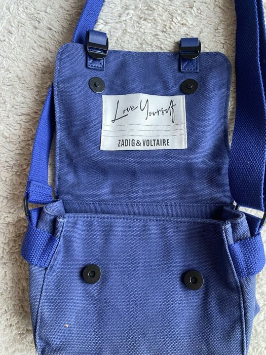 Mala bolsa de ganga Zadig e Voltaire bordada love yourself