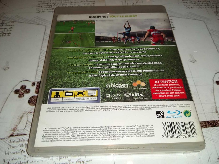Rugby 15 Ps3 bez rys