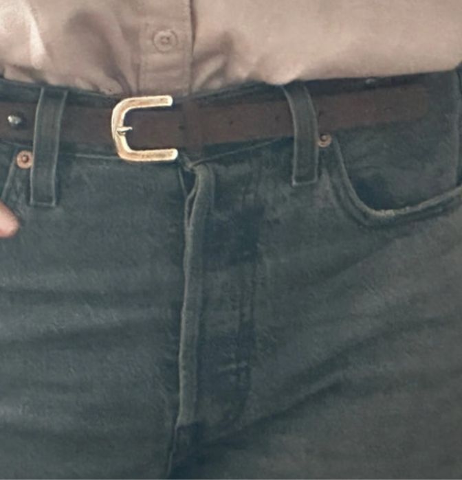 Cinto castanho dobrável