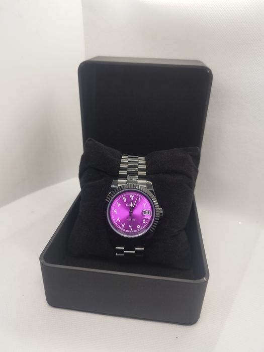 Seiko MOD Datejust Arabic Dark Purple